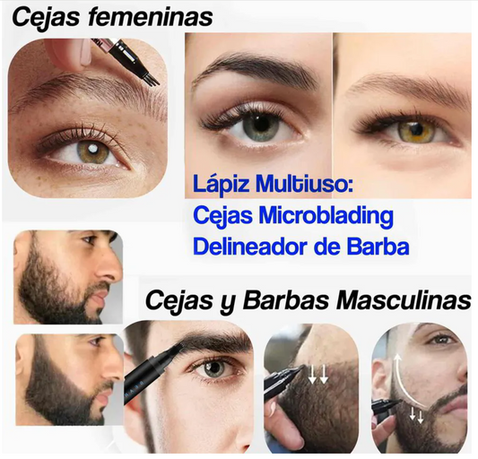 Lápiz para barba y cejas CON EFECTO MICROBLADING