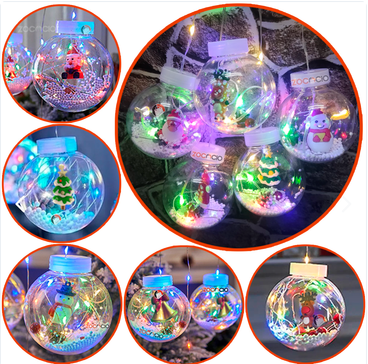 Arreglo de bolas navideñas con luces LED 🎄🎅 4 METROS 😱