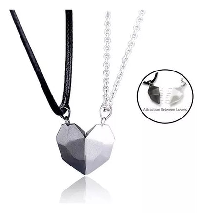 Collares de conexión para parejas - corazón magnético