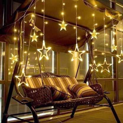 Arreglo navideño de estrellas con luces LED 🎄🎅 3 METROS 😱