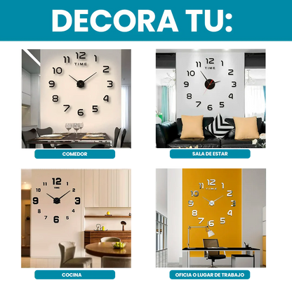 Reloj 3D de pared aesthetic