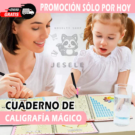 Set x4 cuadernos de caligrafía MONTESSORI - Reutilizables con tinta mágica