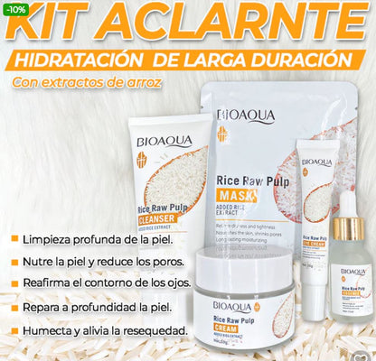 Kit Facial de Lujo - Linea de Arroz BIOAQUA