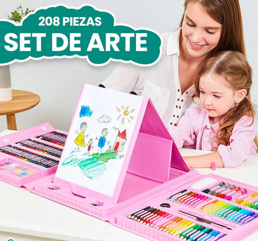 Kit de arte con 208 piezas