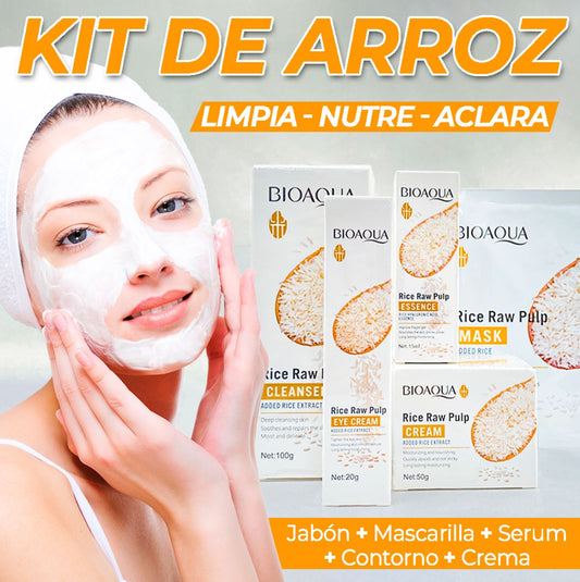 Kit Facial de Lujo - Linea de Arroz BIOAQUA