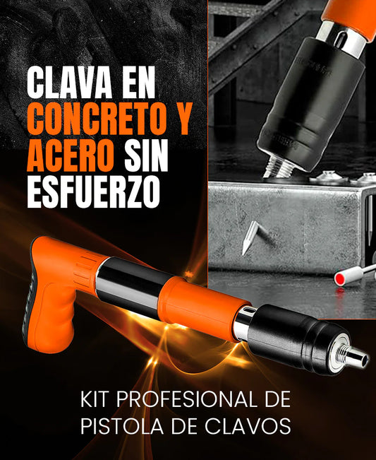 PISTOLA DE CLAVOS + LENTES DE PROTECCIÓN + 2 BOLSAS DE CLAVOS GRATIS