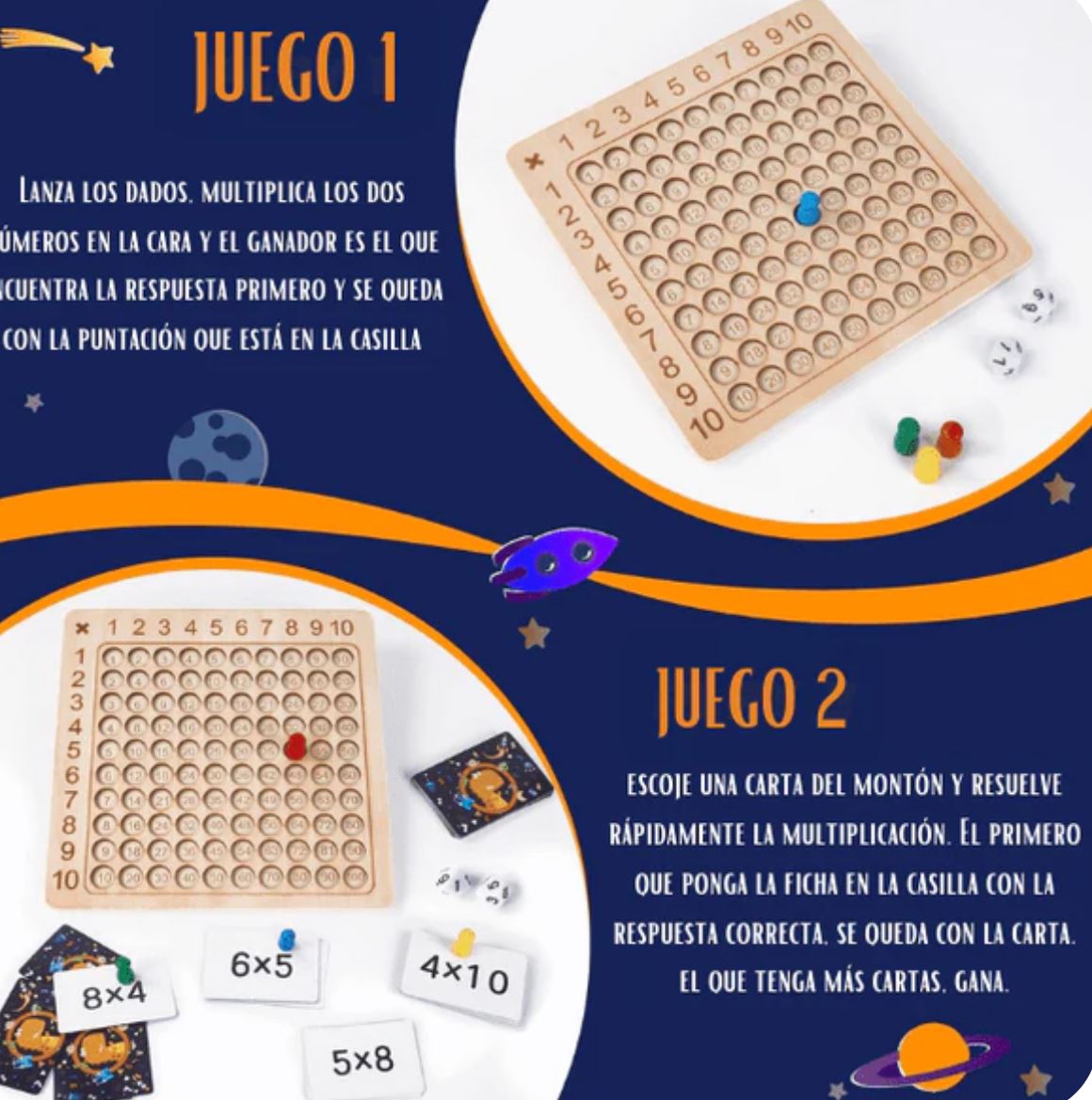 Tablero de multiplicar MONTESSORI - Aprende y diviértete!